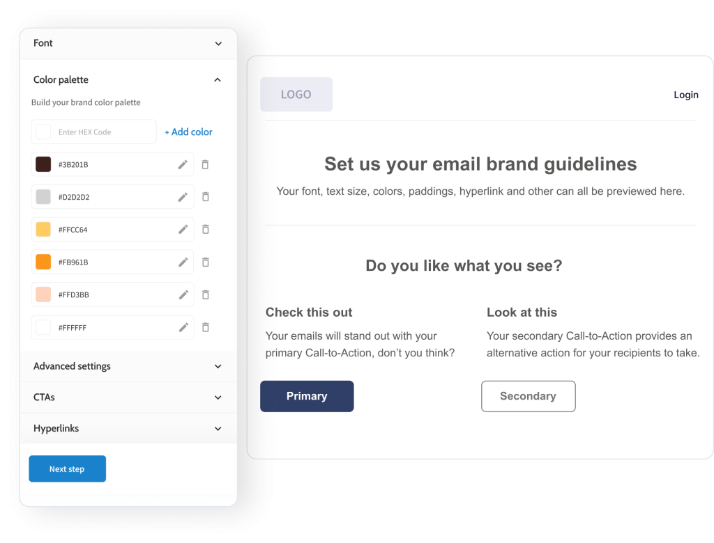 Stronde for email brand setup