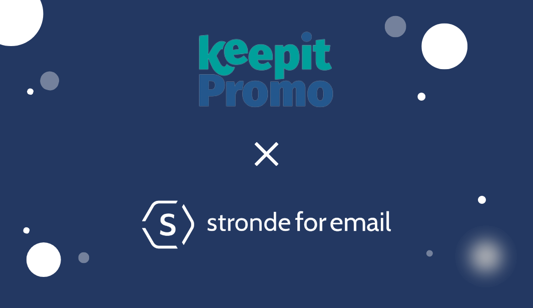 The two logos of "keepitpromo" and "Stronde for Email".